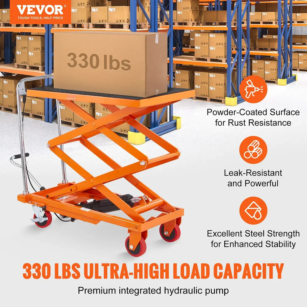 🔧 Portable Hydraulic Lift Table Cart